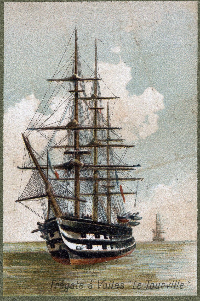 Yelken fregate “” Le tourville””” 1787