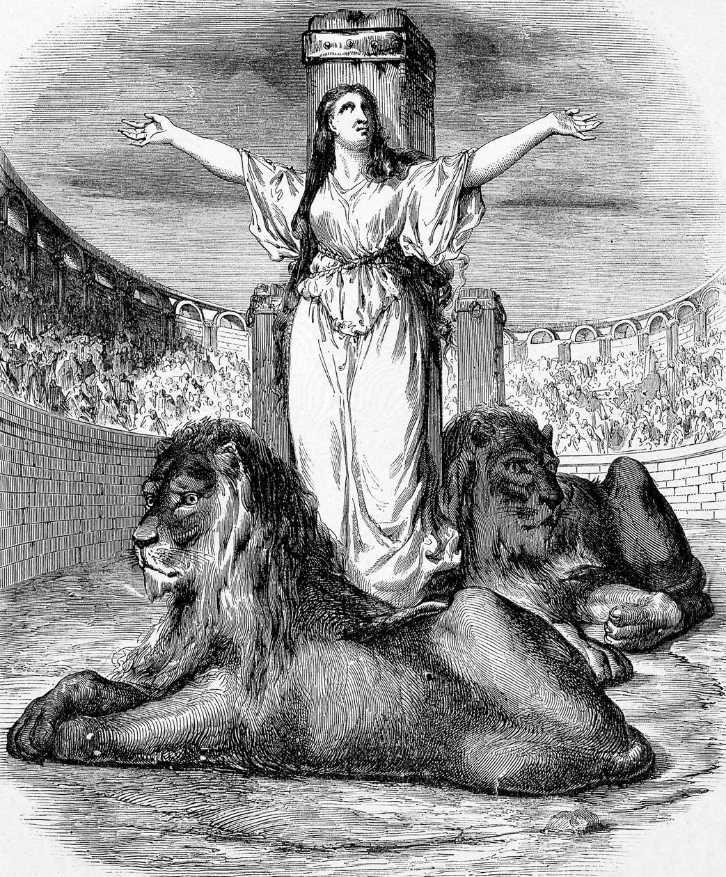 Saint Blandine, genç Hıristiyan köle, 177 yılında Lyon