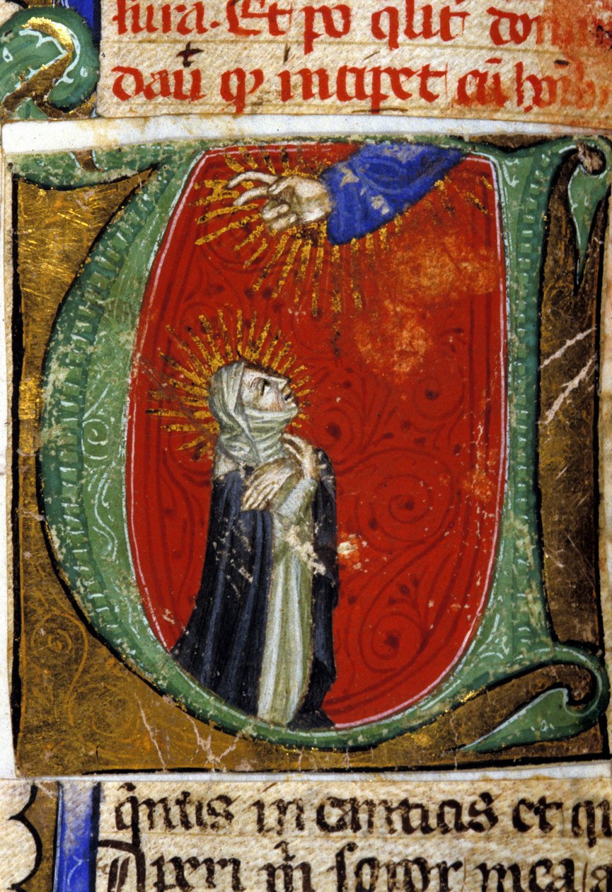 Sienalı Aziz Catherine (1347 - 1380) 15. yüzyıl minyatürü Ulusal Braidense Kütüphanesi. Milano by Unknown artist