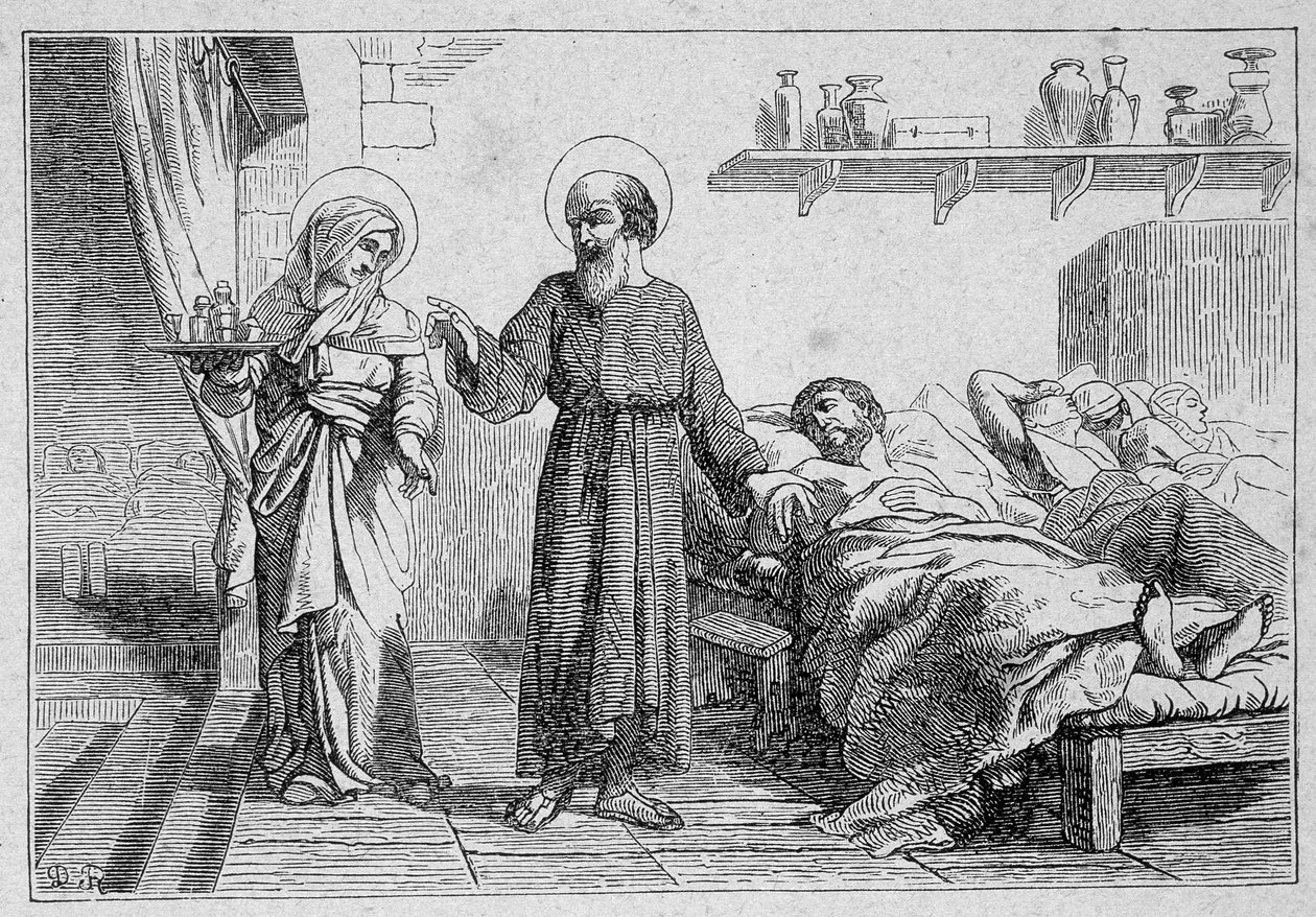 Aziz Julian the Hospitaller ve arkadaşları, şehitler by Unknown artist