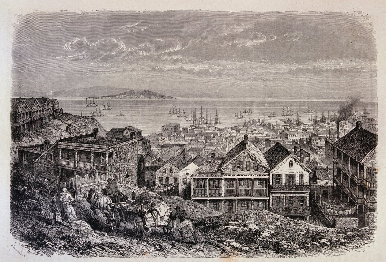 San Francisco Körfezi (Kaliforniya) - “” Dünyayı Döndürme”de by Unknown artist