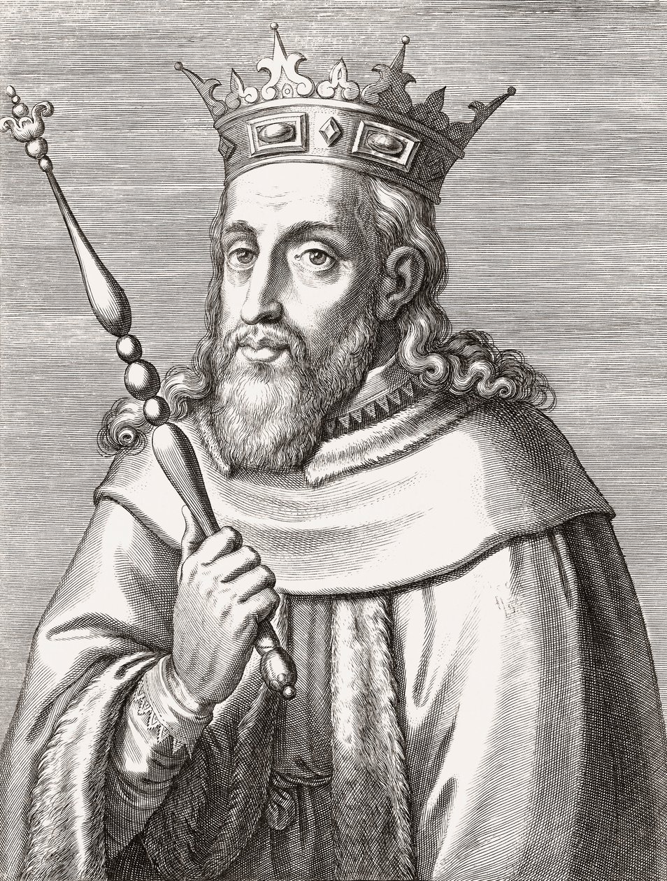 Sancho II, Portekiz Kralı. Vesika. by Unknown artist