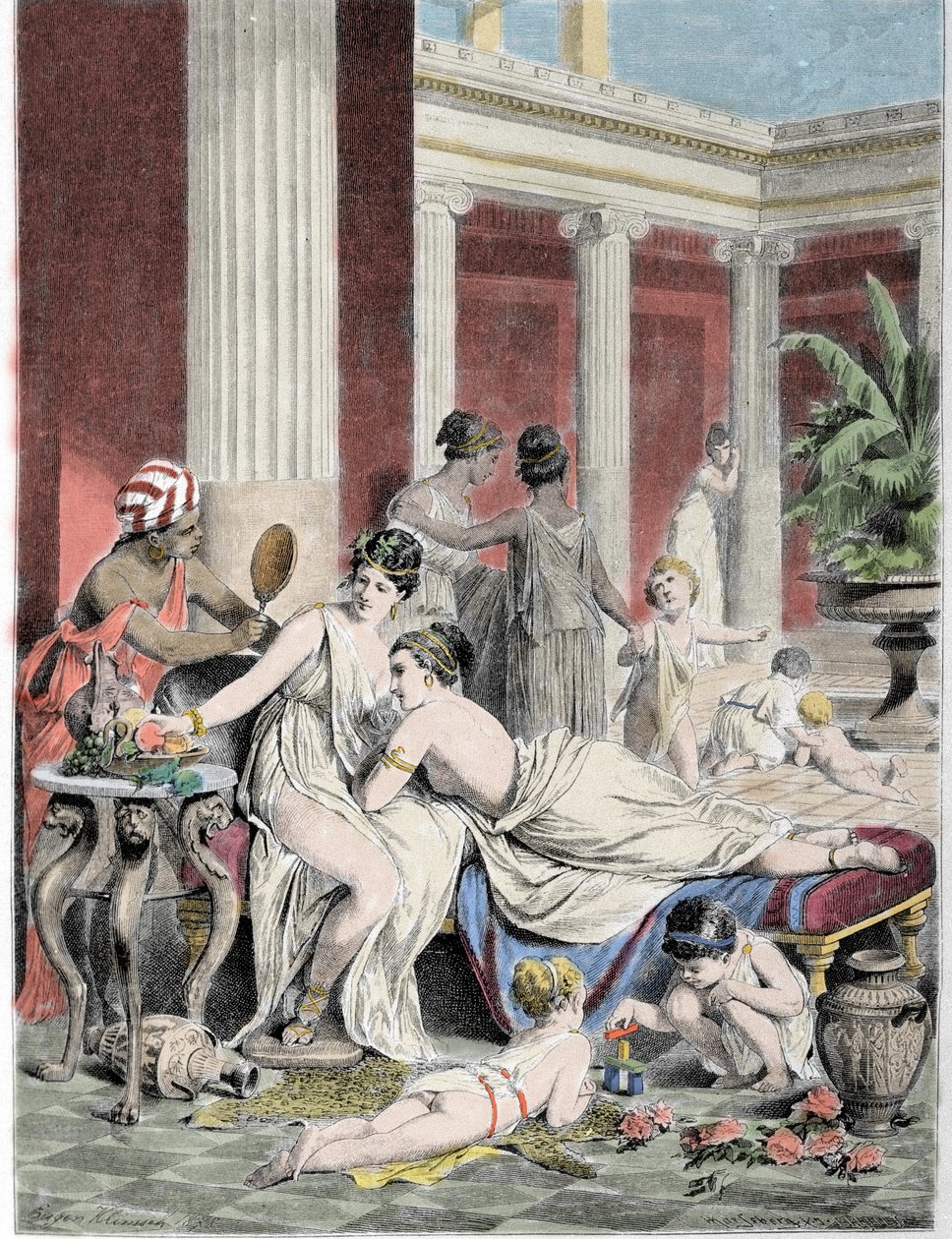 Sapho (Sappho) ve arkadaşları. by Unknown artist