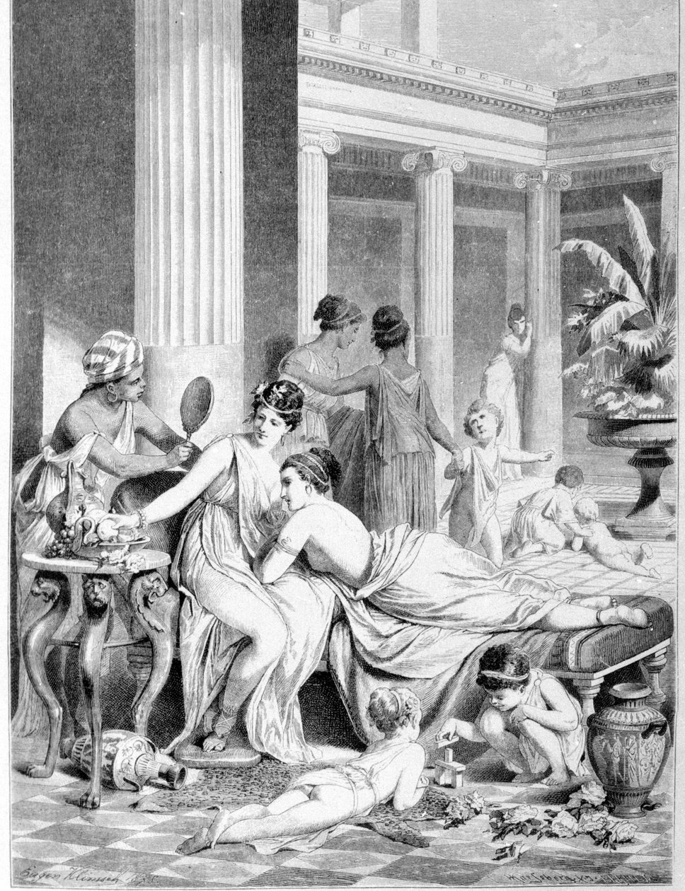 Sapho (Sappho) ve arkadaşları. by Unknown artist