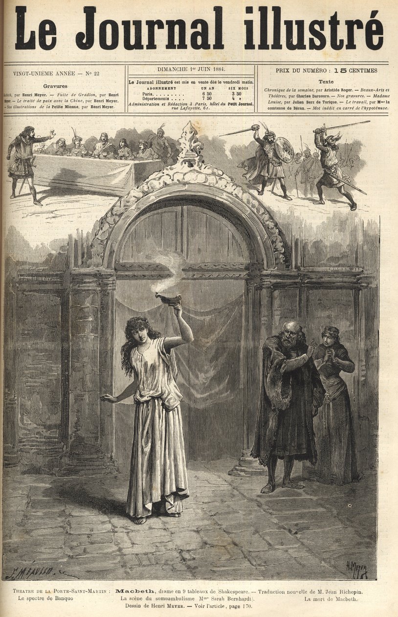 Sarah Bernhardt: Lady Macbeth “” Macbeth””te, Shakespeare