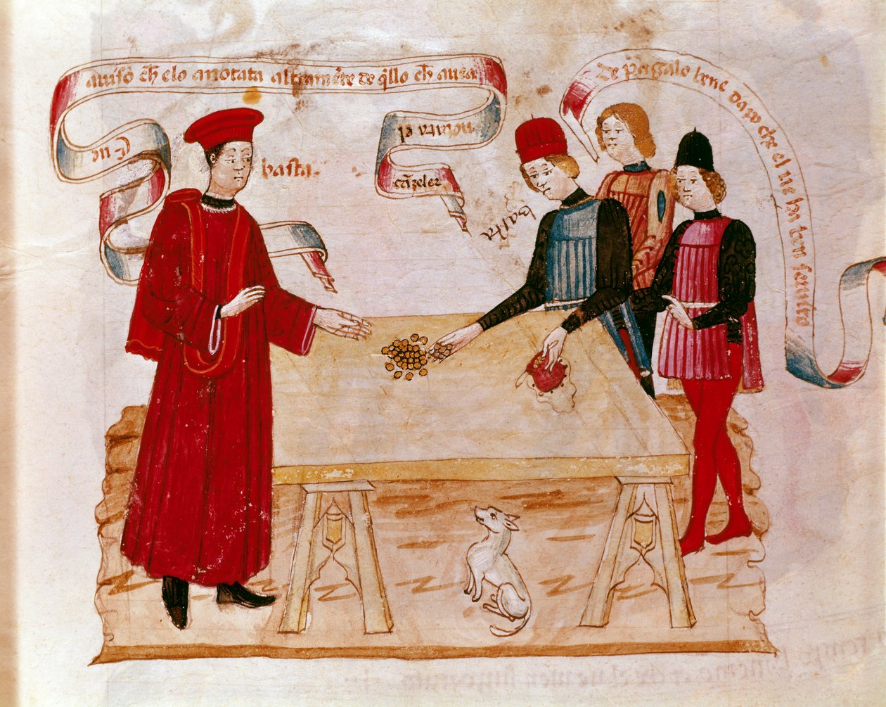 Bir sulh hakiminin rüşvet sahnesi (minyatür by Unknown artist