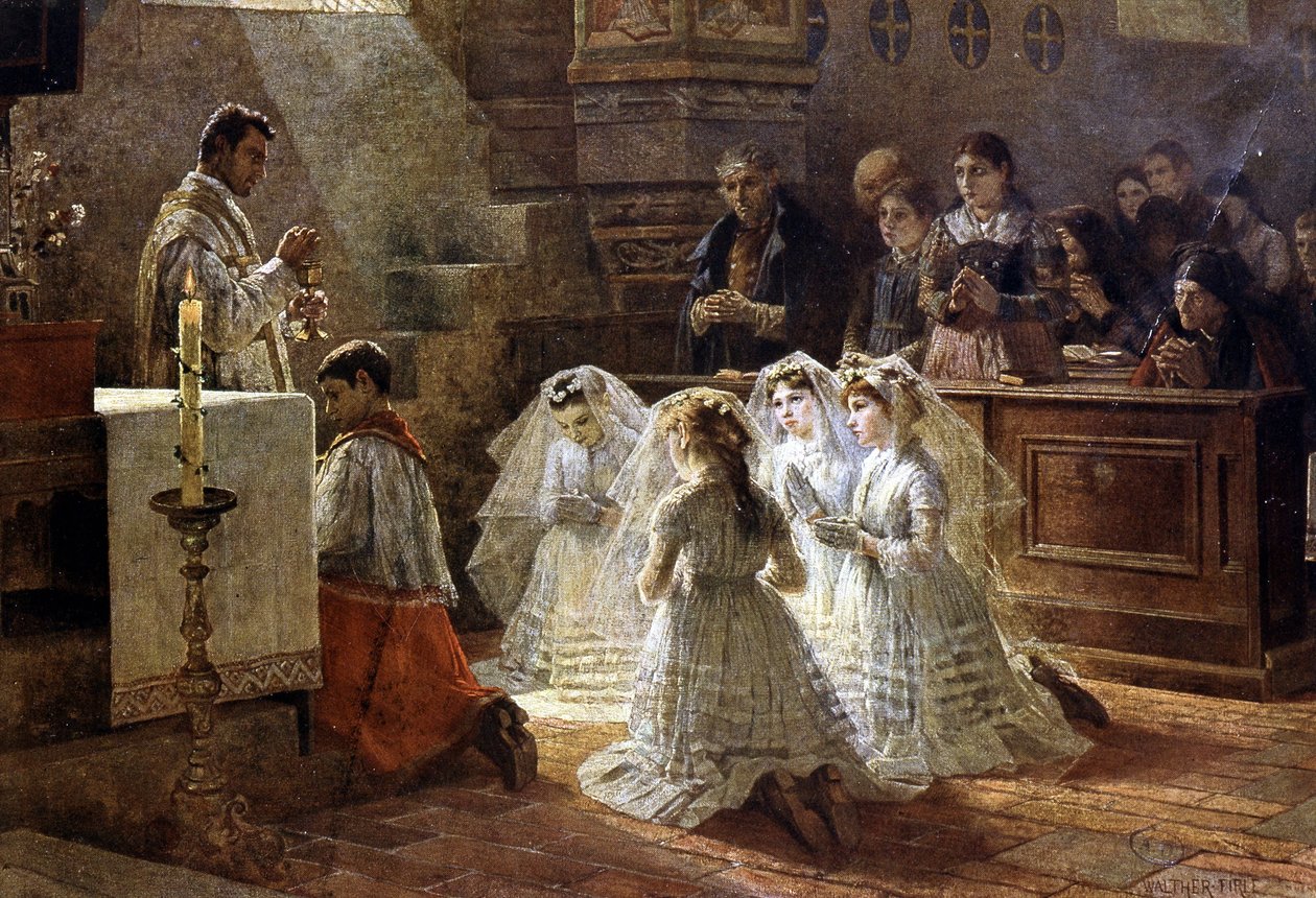 19. yüzyılda komünyon sahnesi by Unknown artist