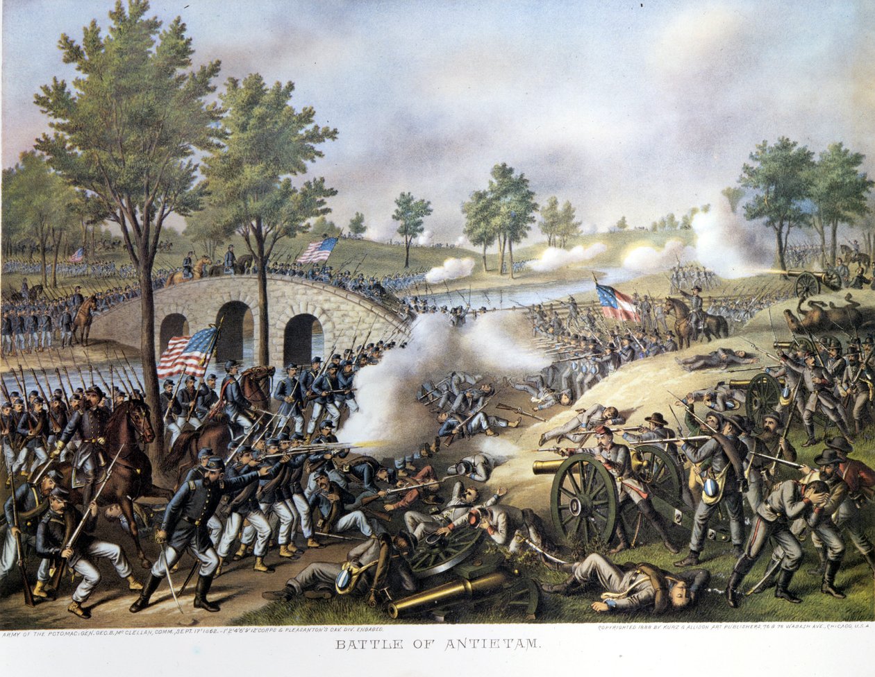 Ayrılık Savaşı (1861 - 1865) veya Amerikan İç Savaşı: 17 Eylül by Unknown artist