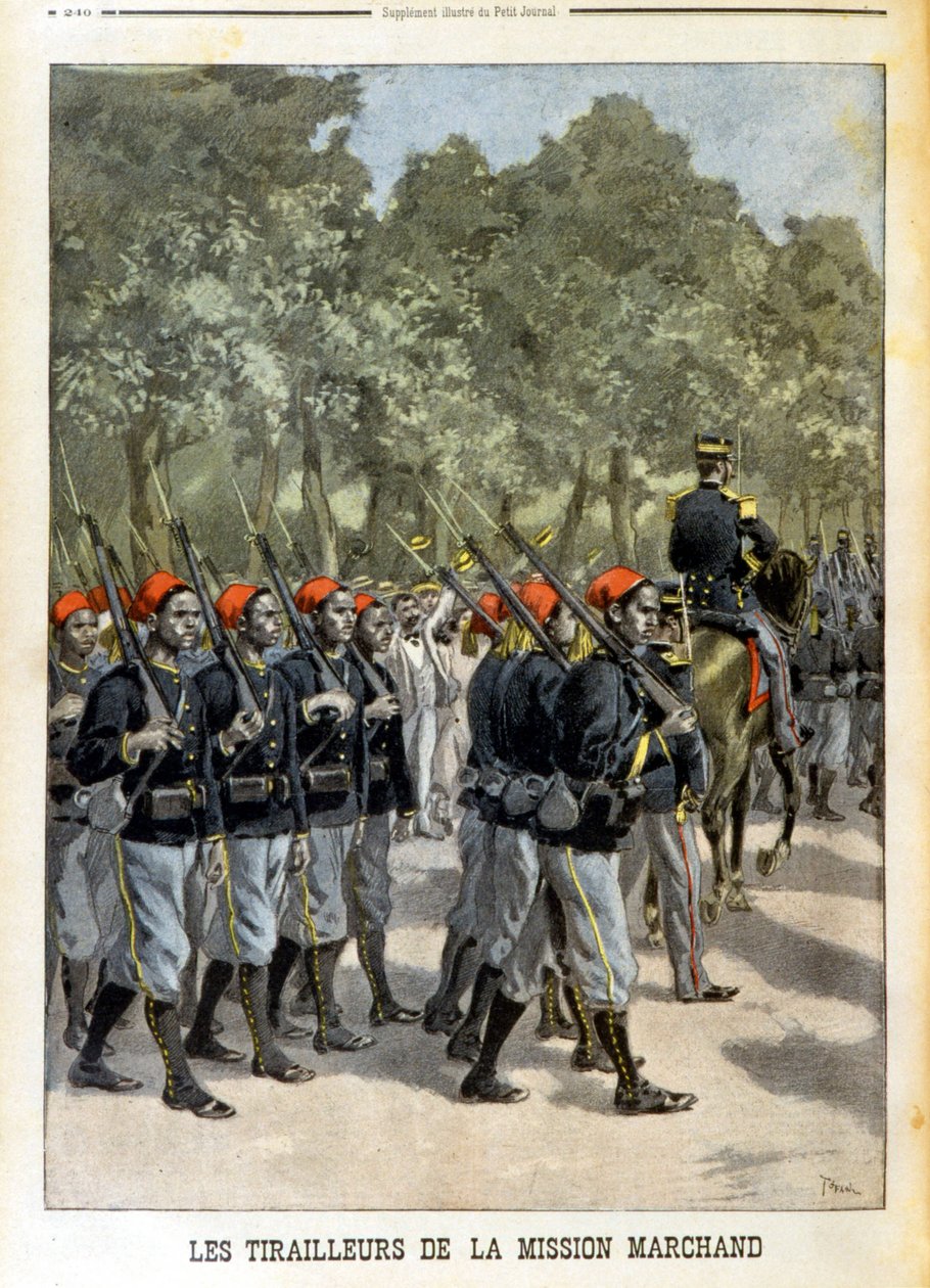 Senegalli Tirailleurs de la Mission Marchand à Paris- 23/07/1899 tarihli “Le petit Journal”da by Unknown artist