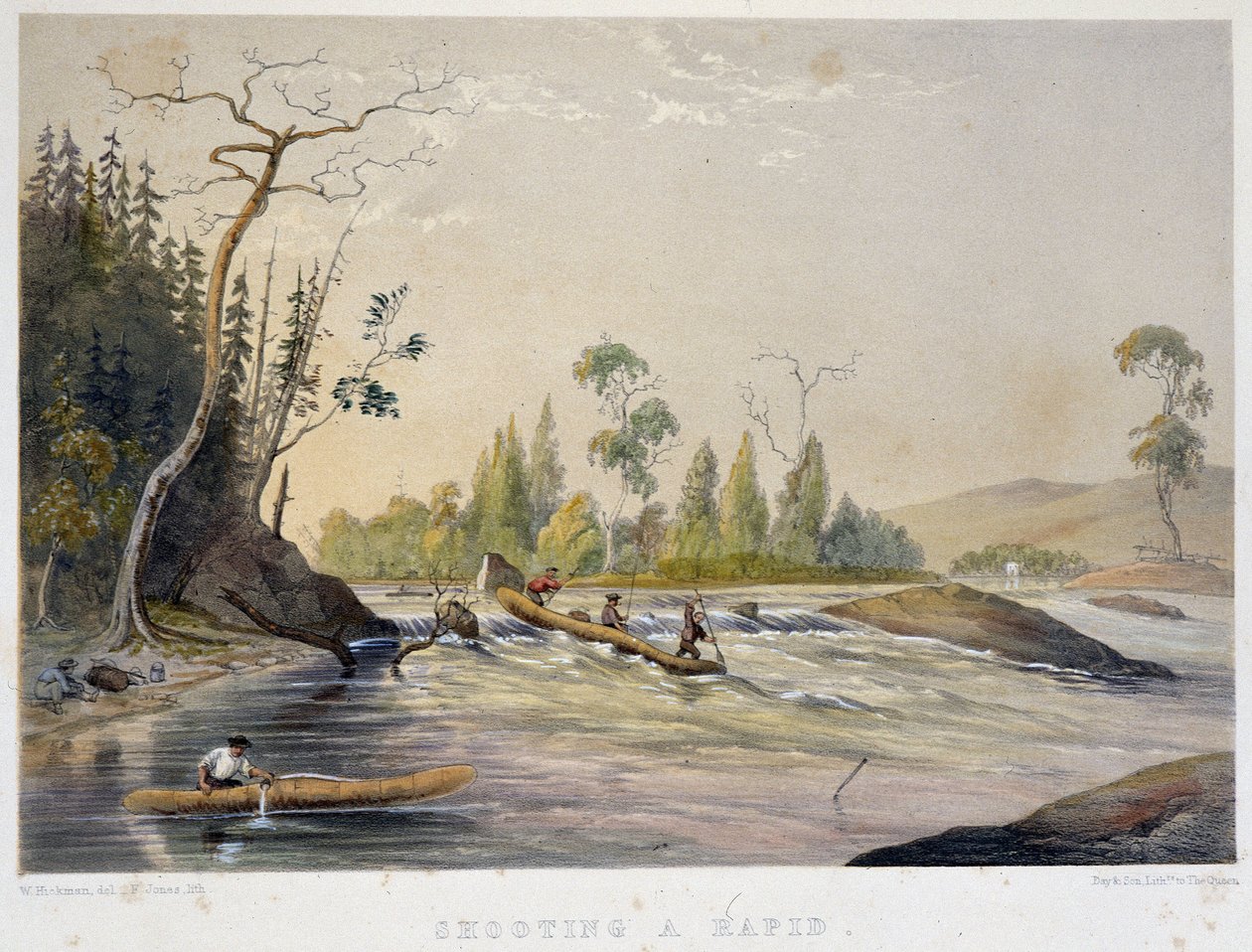Hızlı bir şekilde balık tutan yerleşimciler - William Hickman, ed. Halifax by Unknown artist