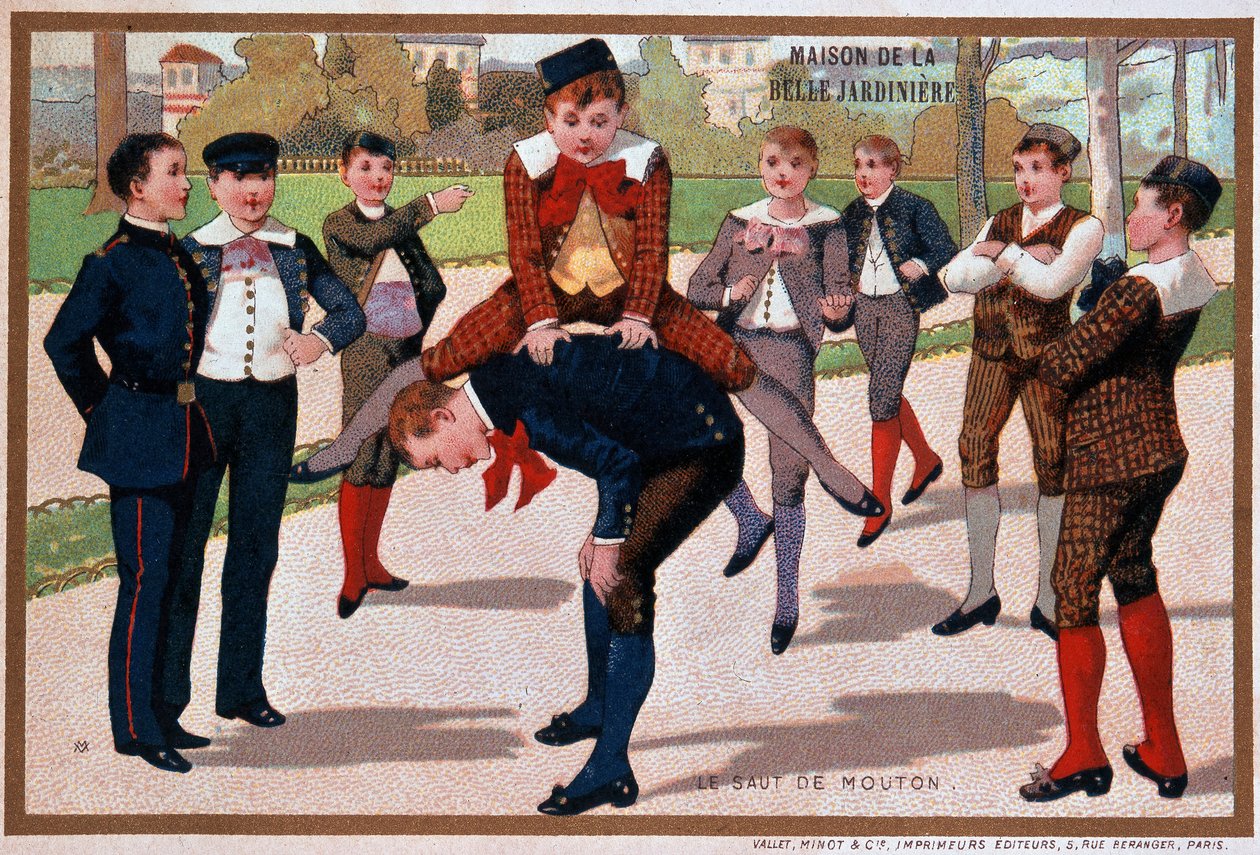 Koyun atlama oyunu, mağaza reklamı “Güzel bahçıvan”, v. 1895 by Unknown artist