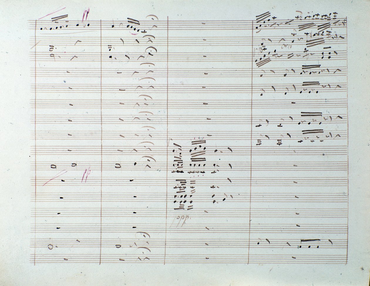 Grande senfonisinin nota sayfası (op. 8) Carl August Cannabich by Unknown artist