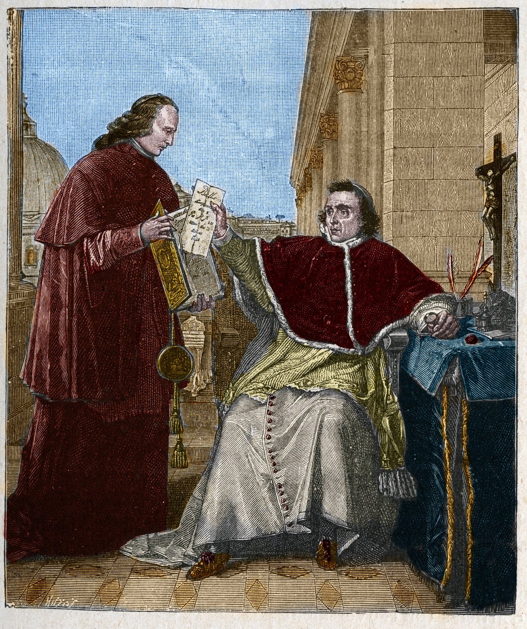 Fransa ve Vatikan arasındaki Konkordato İmzası, Papa Pius VII, 15 Ağustos by Unknown artist