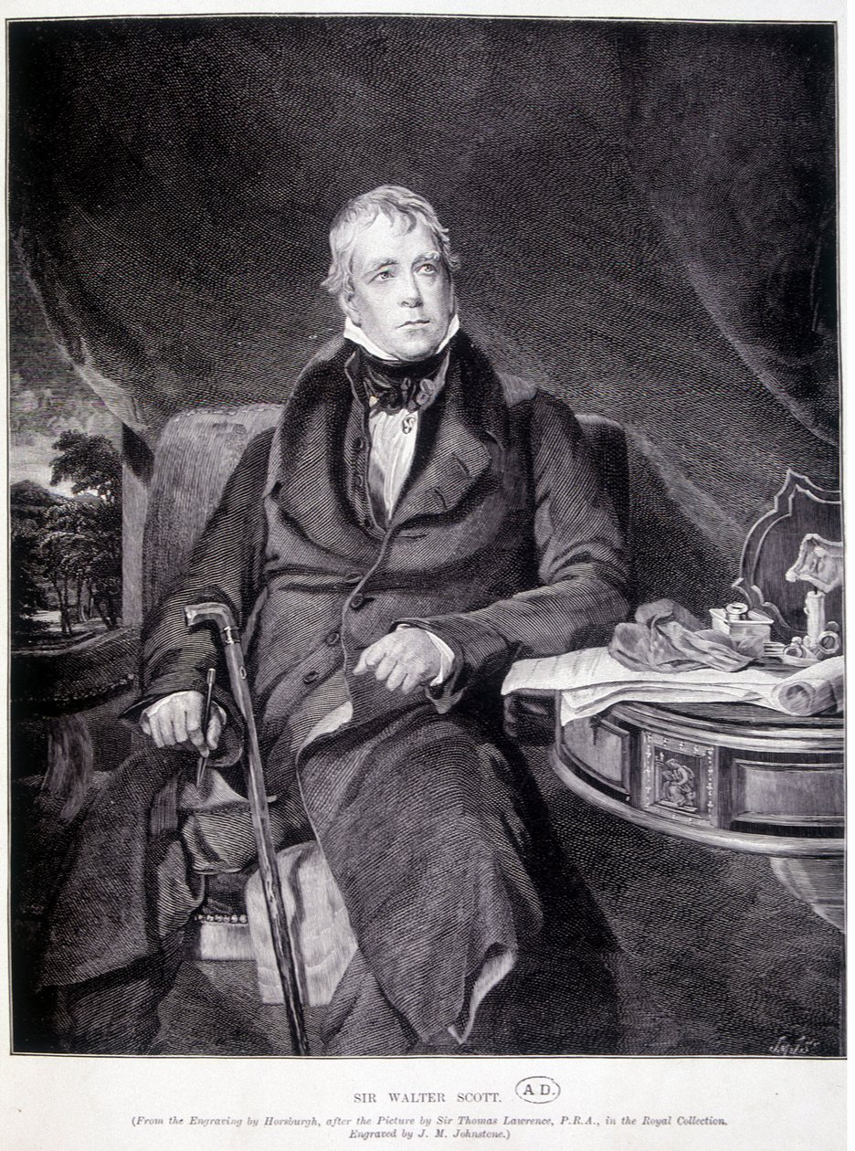 Sir John Walter Scott 1771/1832, İngiliz yazar ve şair. by Unknown artist