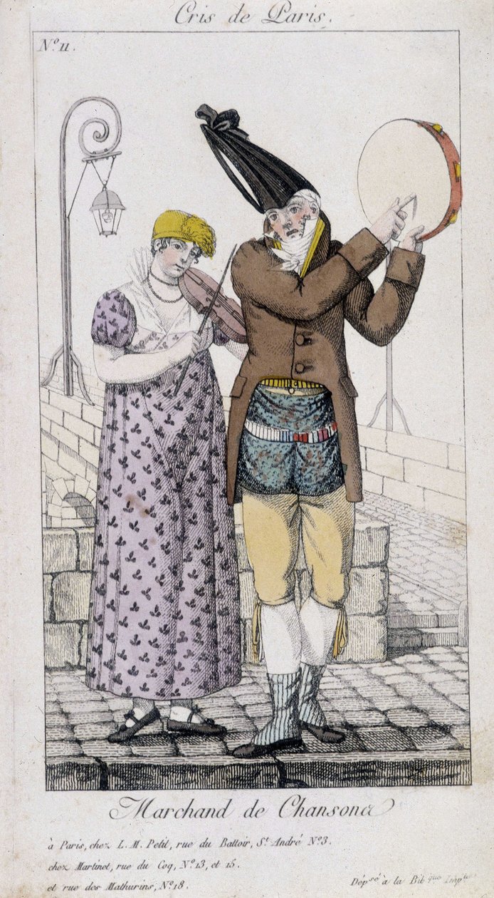 Şarkı tüccarları - gravür by Unknown artist