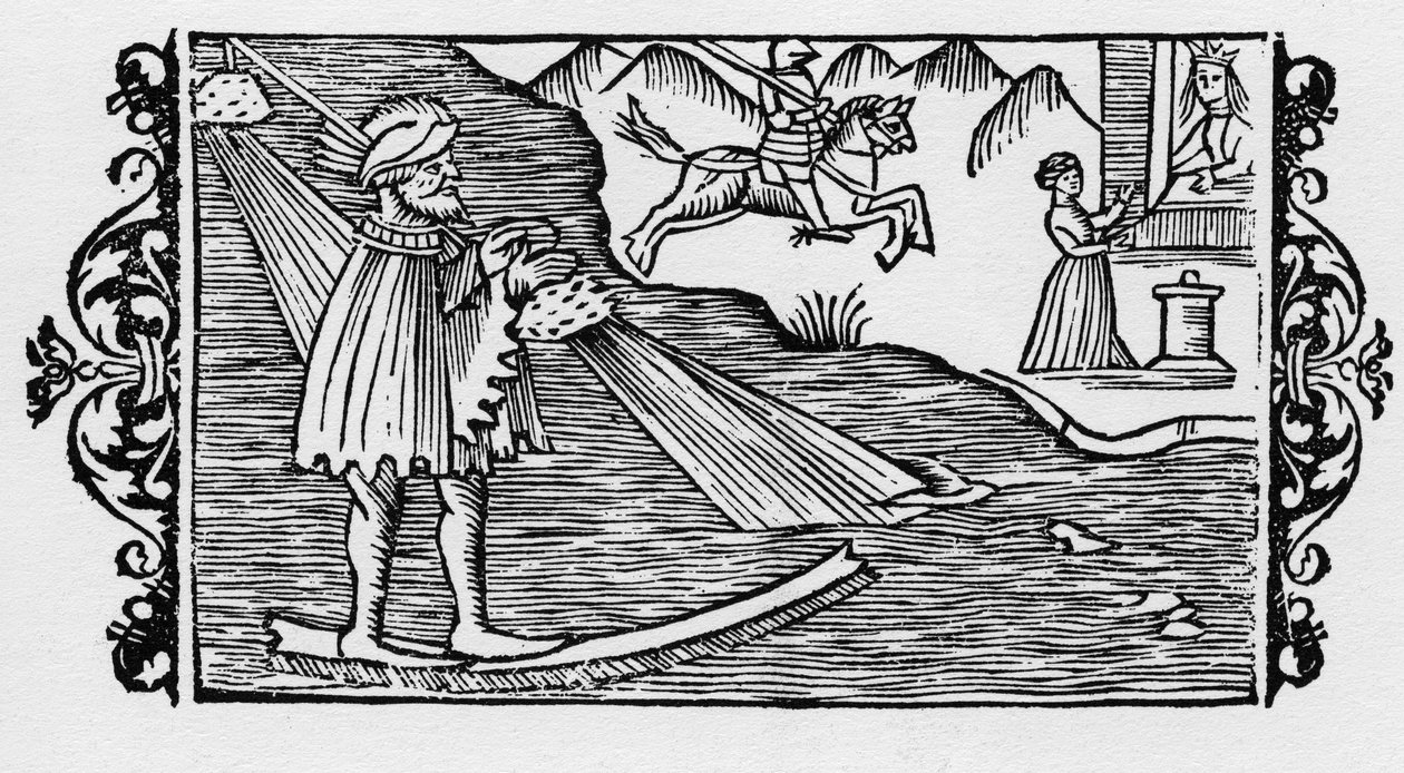 Bir piyango yoluyla denizi geçen büyücü - Olaus Magnus