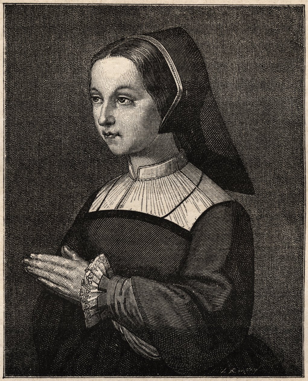 Aziz Jane Frances de Chantal - Ziyaretin Chantal Kurucusu (1572-1641) tarafından Aziz Jeanne-Francoise (Jeanne Francoise Fremyot, Rabutin de Chantal Baronesi) portresi (Saint Jane Frances de Chantal