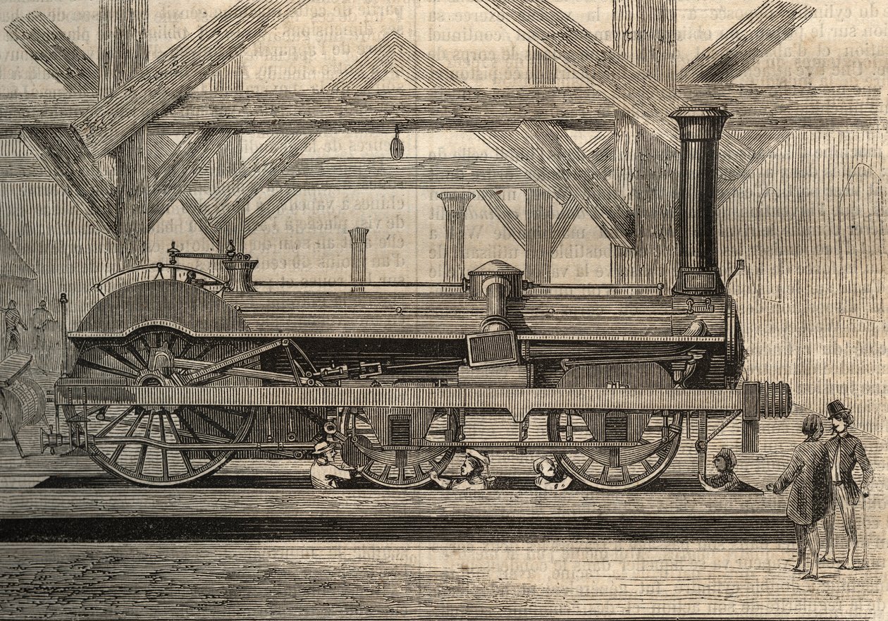 Buharlı lokomotif modeli, Thomas Russell Crampton (1816-1888) adlı Crampton sistemi. 1856