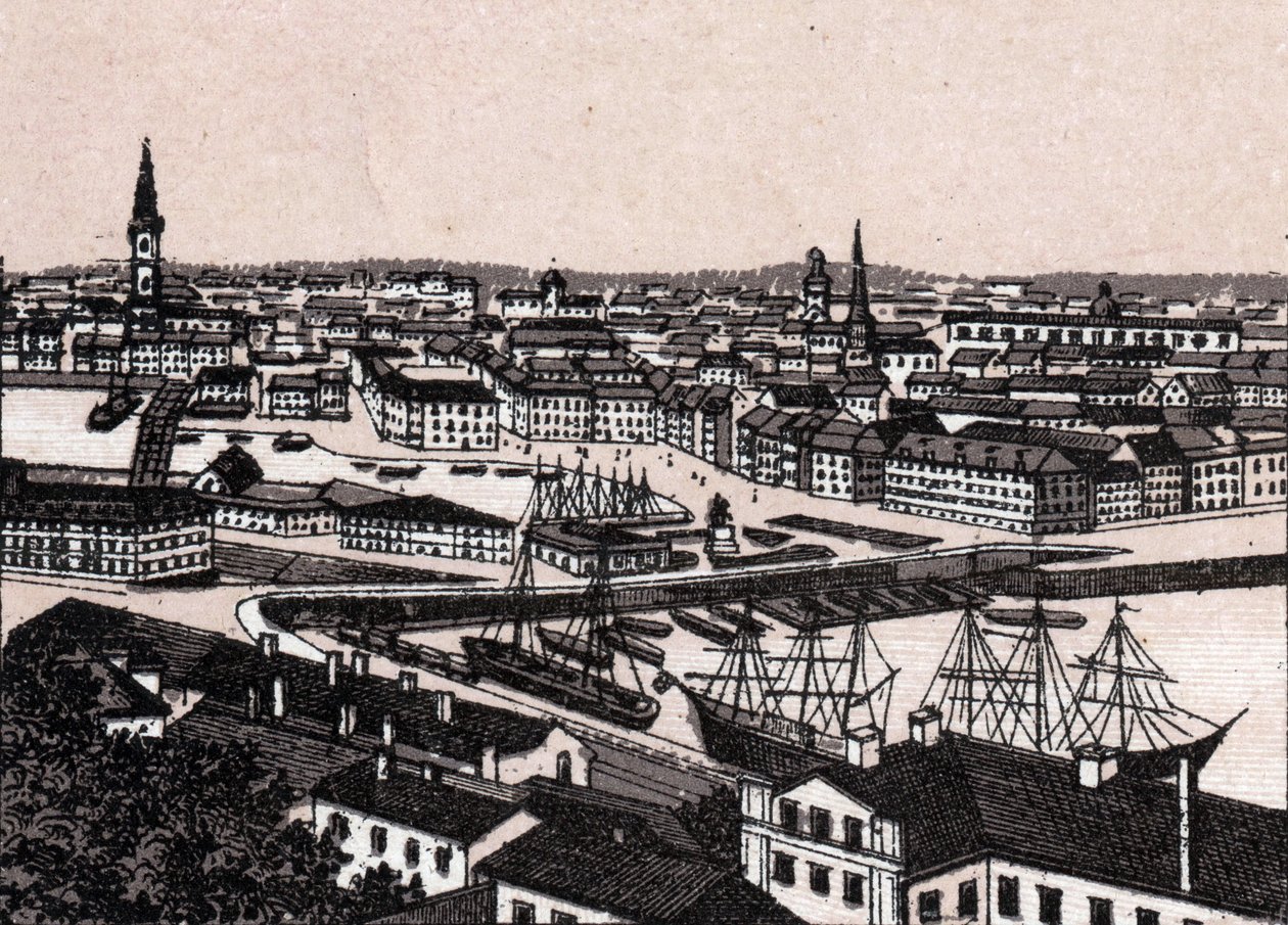 Stockholm, İsveç: şehir görünümü (Genel Görünüm). “” Dünya 168 görüş gösteriyor”” Tarihsiz (19. yüzyılın sonu) by Unknown artist
