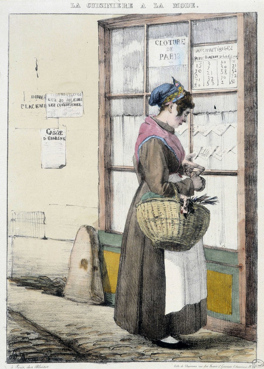 Alışveriş için para ile soba - gravür by Unknown artist