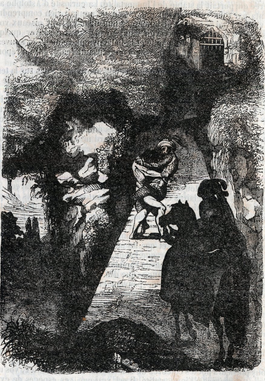 Roland ve Rodomont arasındaki mücadele - Ariosta olarak bilinen Ludovico Ariosto