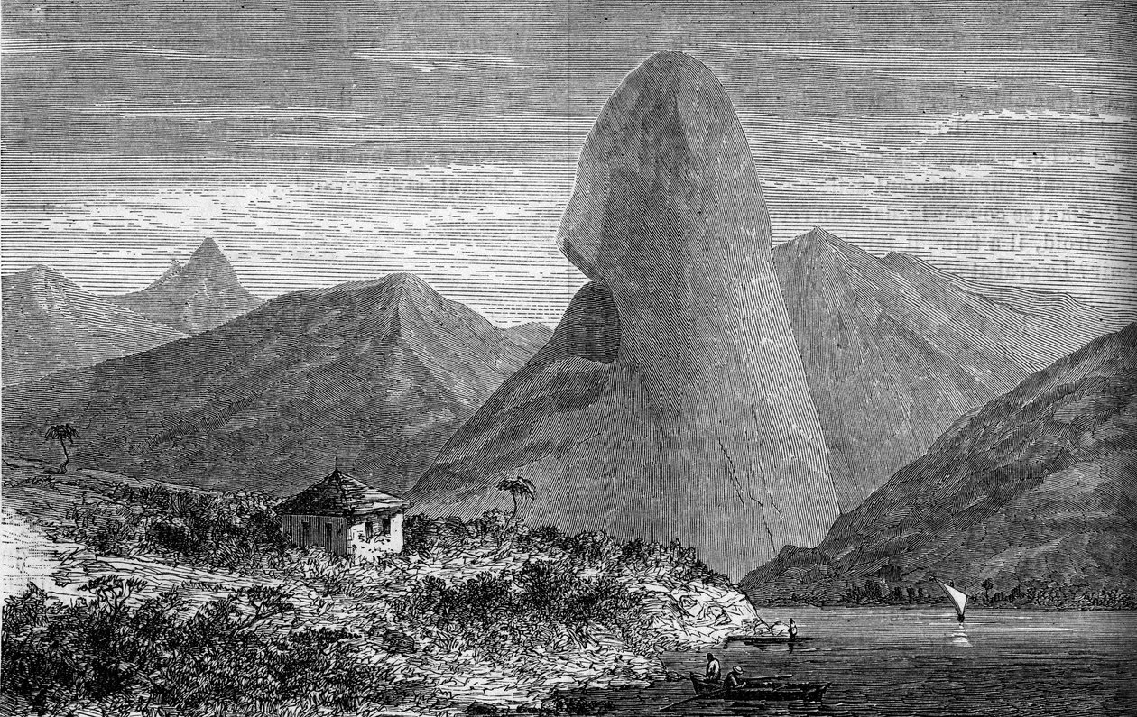 Rio de Janeiro, Brezilya yakınlarında şekerli ekmek. “” Le Journal de la jeunesse” üzerine gravür by Unknown artist