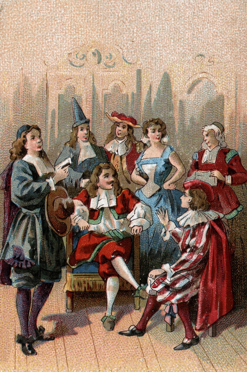ÇAĞLARDA TİYATRO: Jean Baptiste Poquelin, dit Moliere (1622-1673) ve topluluğu. by Unknown Artist