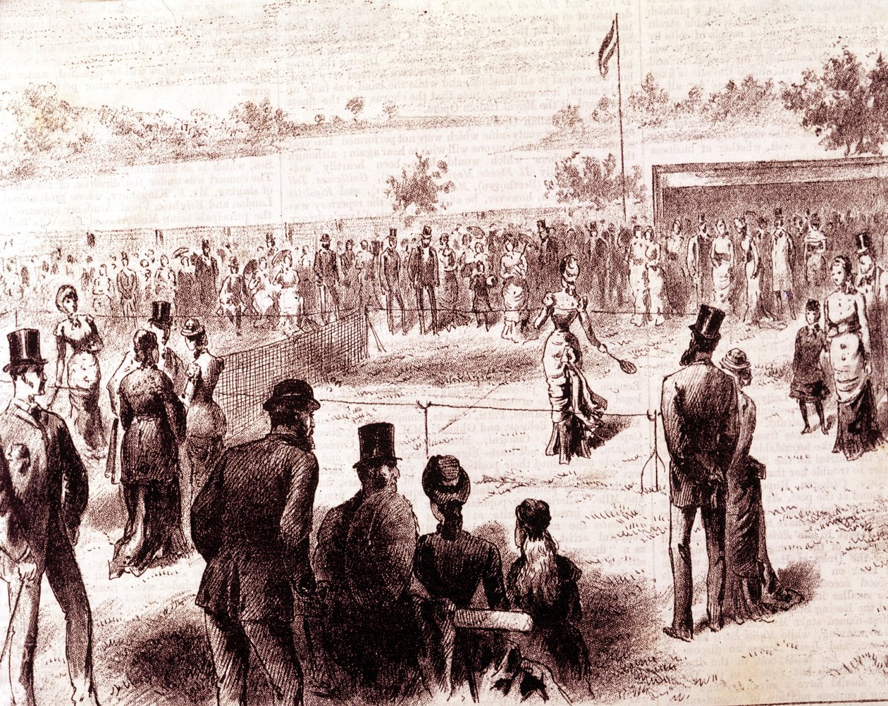 tenis, gravür by Unknown artist