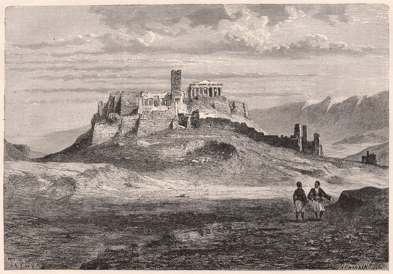 XIX yüzyılda Atina Akropolü by Unknown