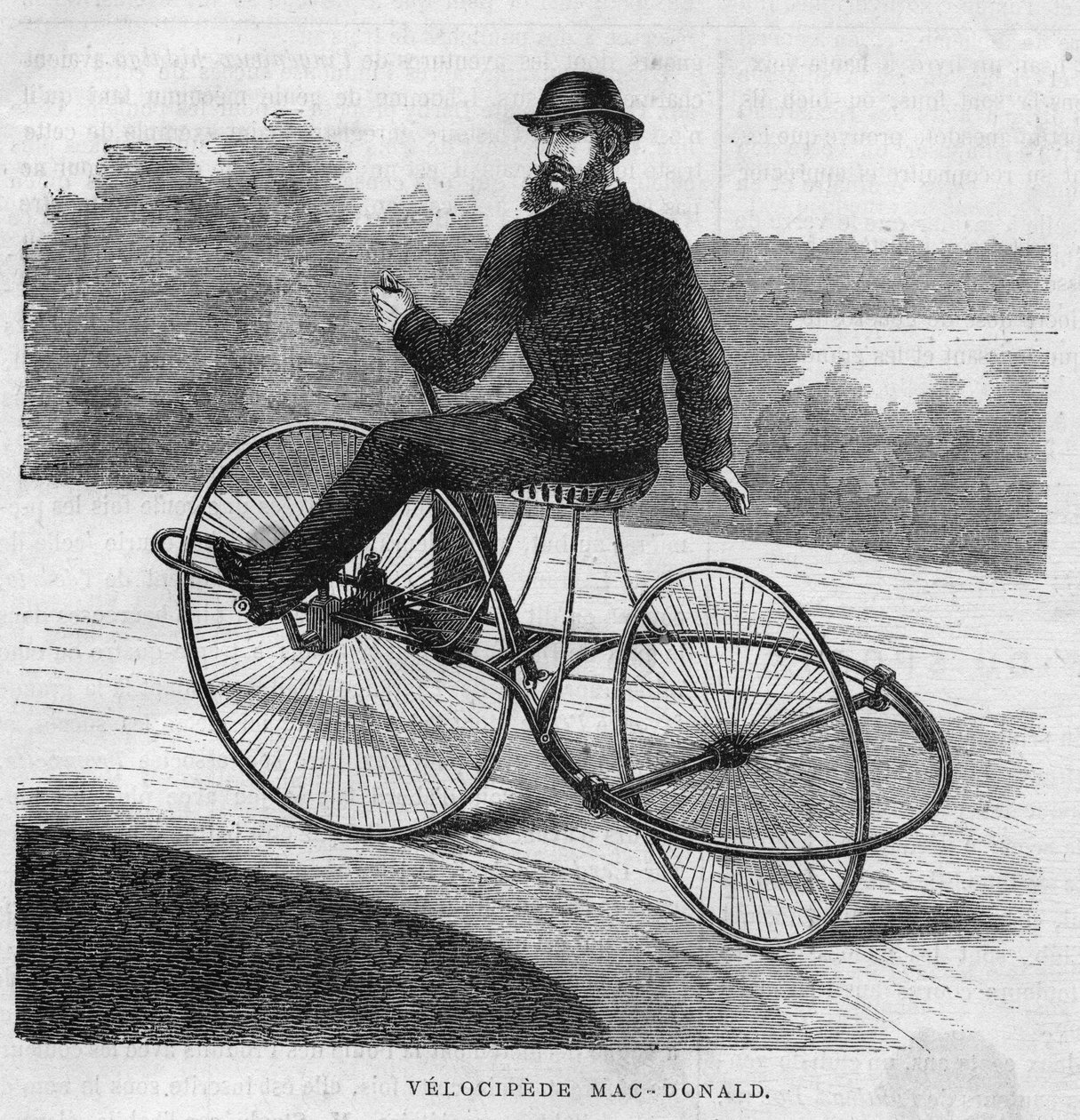 Amerikan velocipede Mac-Donald. 1869 by Unknown artist