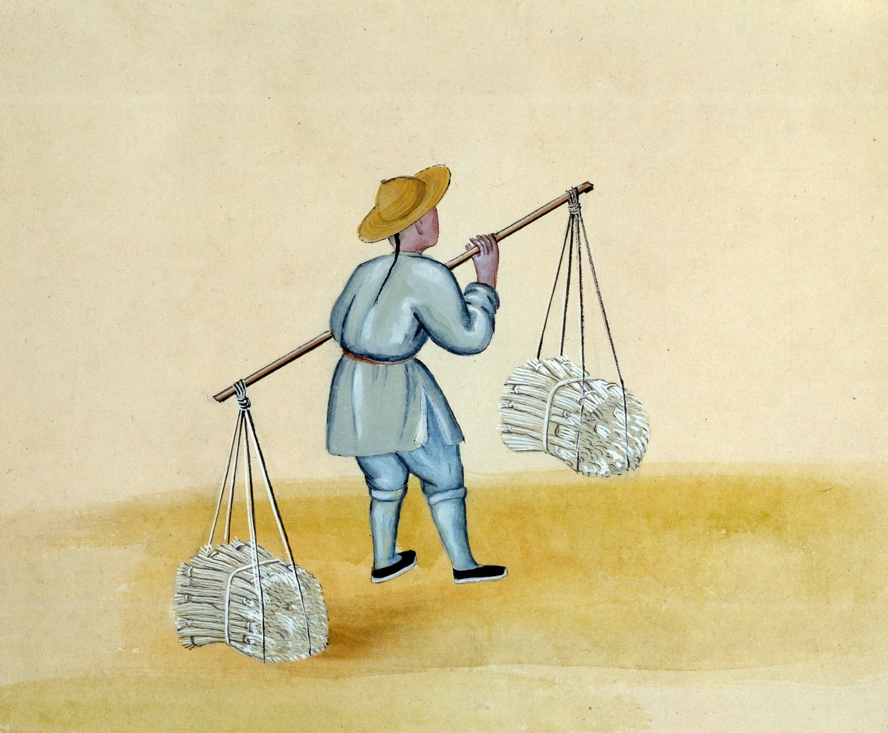 Çinli odun tüccarı. 17. yüzyılın çizimi. Paris. BN by Unknown artist