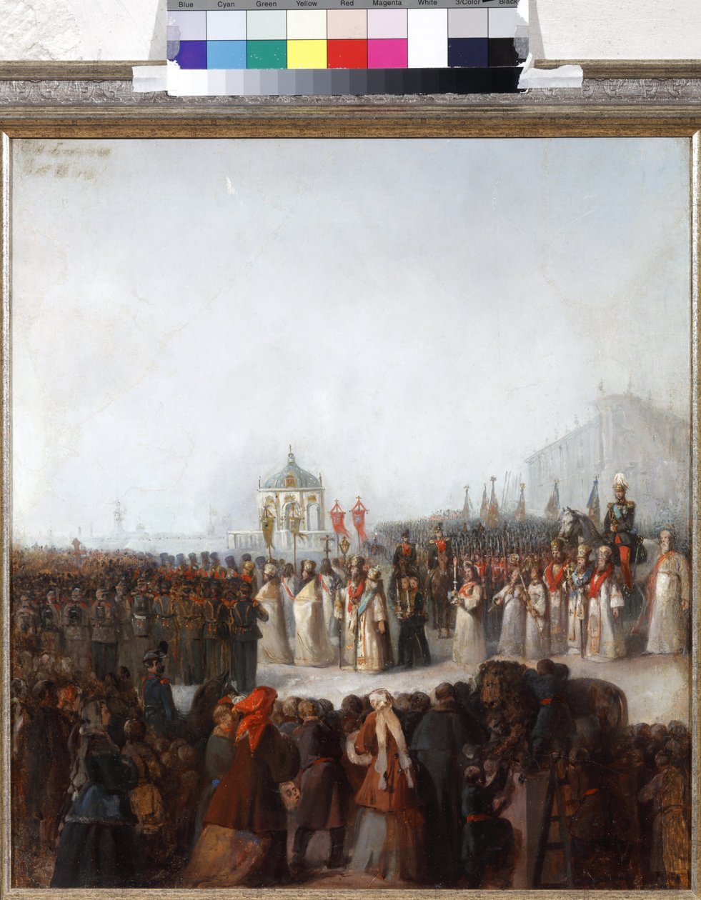 Anonymous tarafından Neva Nehri üzerindeki Suların Büyük Bereketi. karton üzerine yağ by Unknown artist
