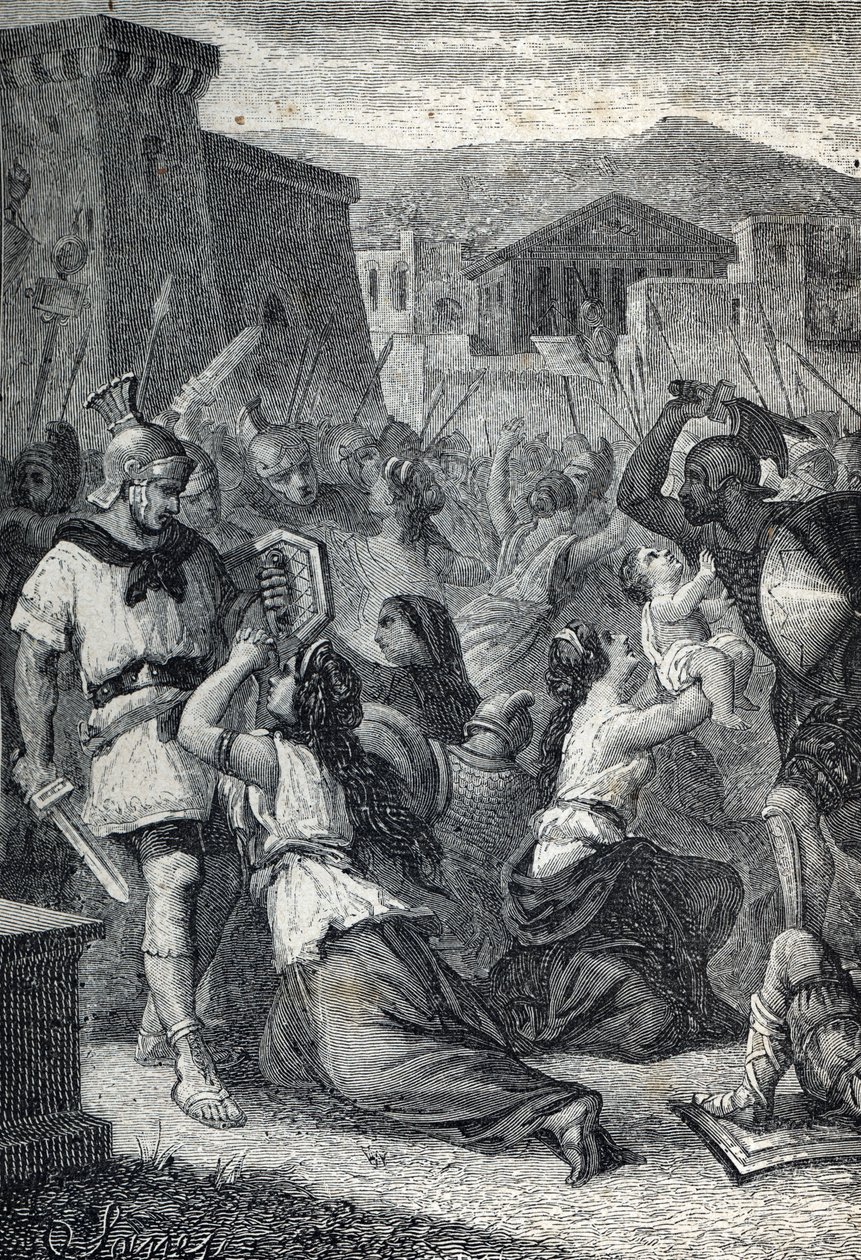 Sabine Kadınlarının Müdahalesi. 1884 gravür by Unknown artist