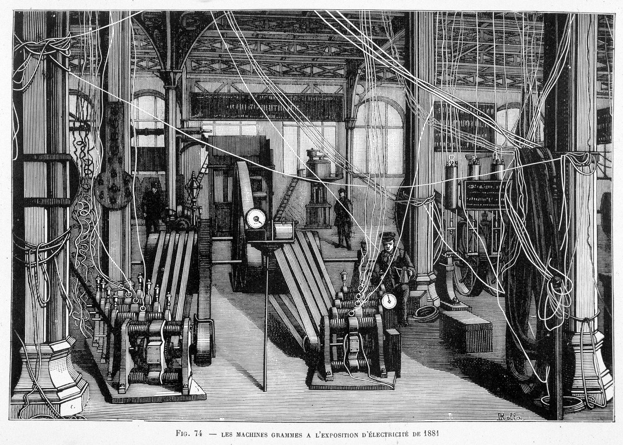 1881 Elektrik Sergisinde Makine Gramları - Louis Figuier