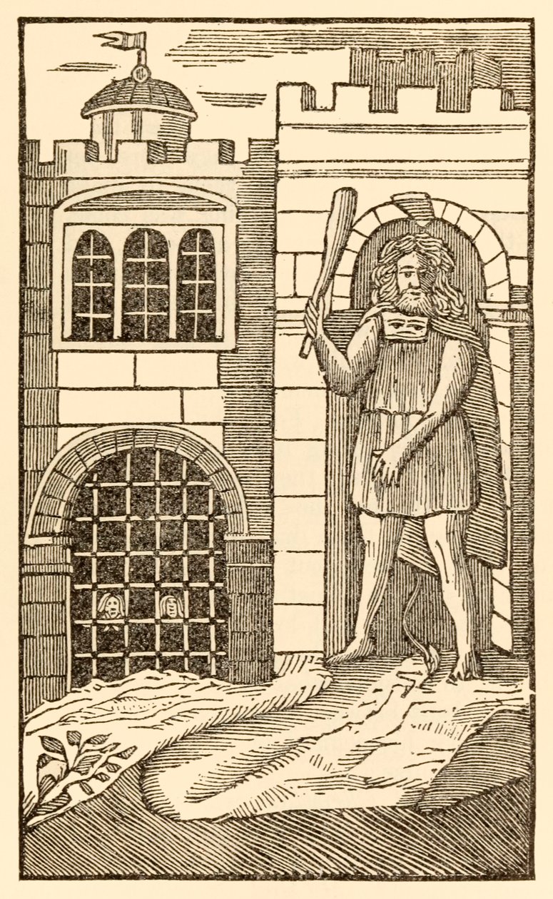 Hacılar şimdi, Hacıların Bu Dünyadan Gelecek, Gelecek Olandan Gelen Eti tatmin etmek için John Bunyan (1628-1688) Christian ve Hopeful uykuya dalar ve Devler tarafından yakalanır. by Unknown