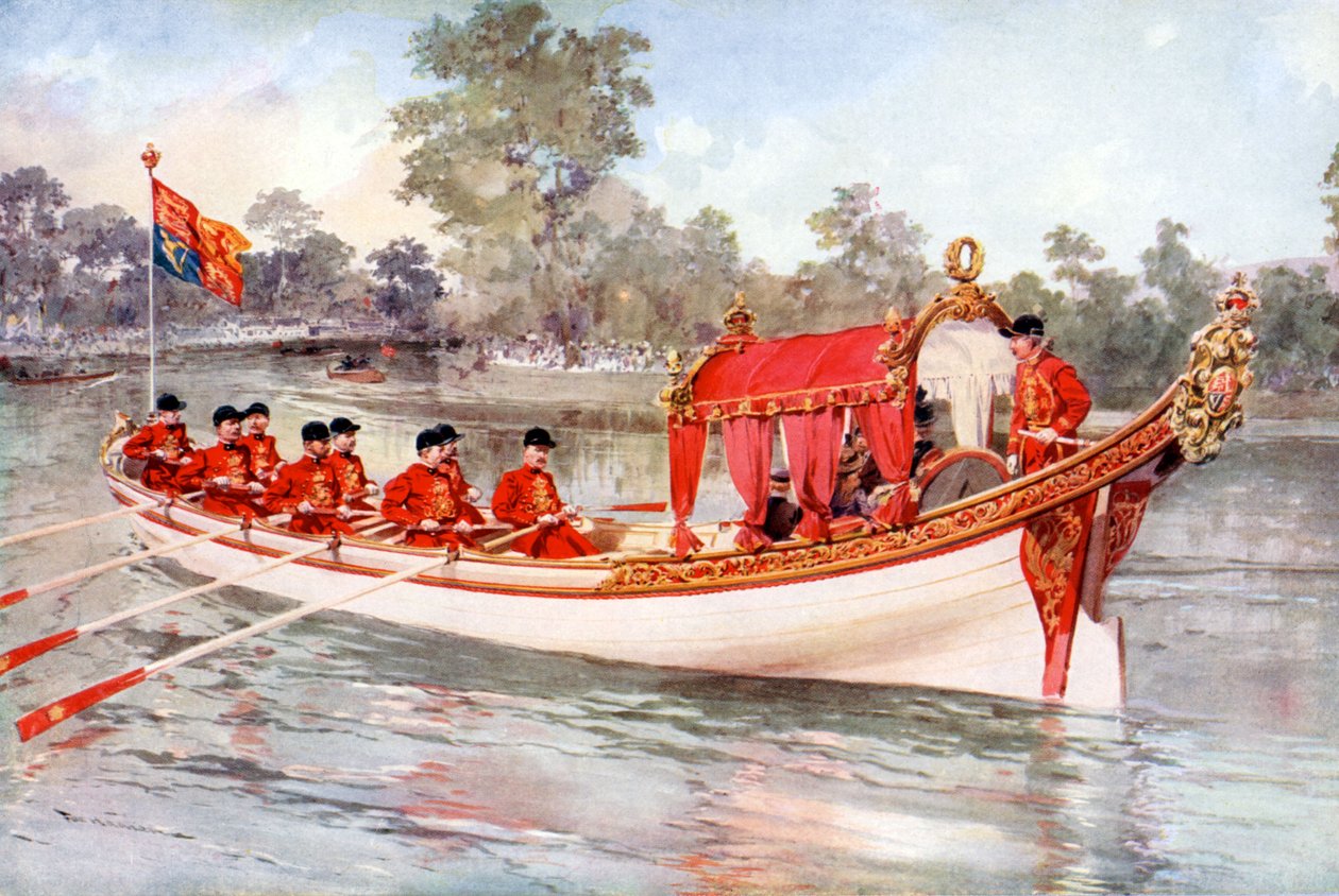 Thames Nehri Üzerinde Henley Kraliyet Yarışları by Unknown Artist