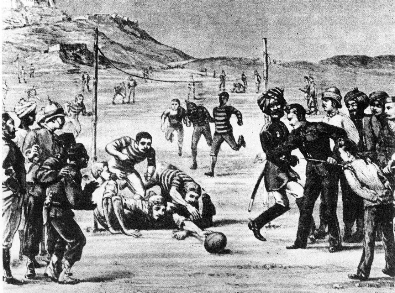 Hindistan ordusu futbol oynuyor by Unknown artist