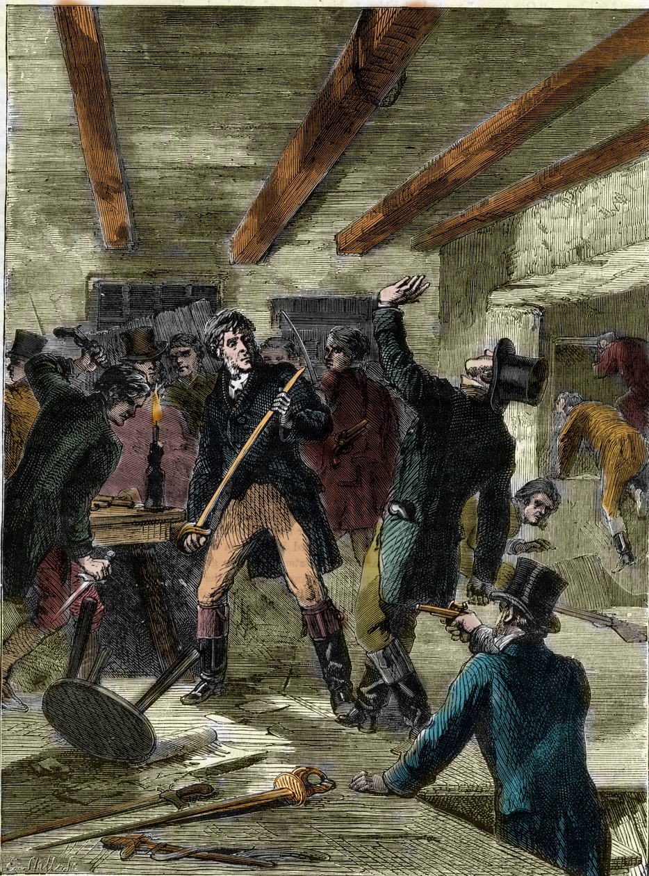 Cato Caddesi komplocularının tutuklanması (gravür) - “Cato Caddesi komplocuları…”” (Cato Caddesi Komplosu) by Unknown artist