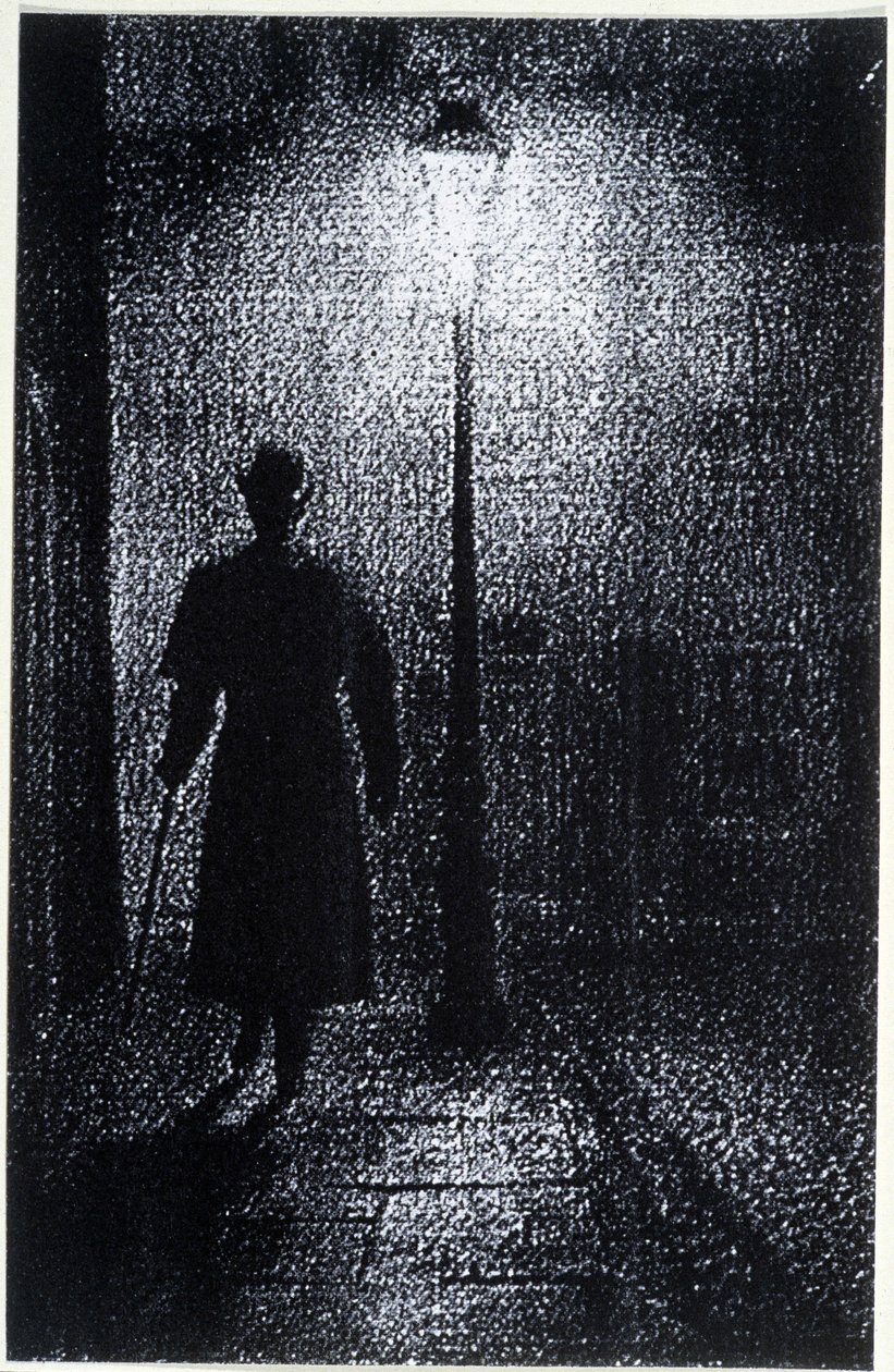 19. yüzyılın sonlarında, geceleri Londra sokaklarının atmosferi by Unknown artist
