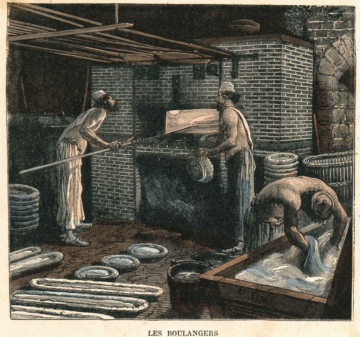 Fırıncılar. 19. yüzyıl illüstrasyonu, Bianchetti koleksiyonu. by Unknown artist