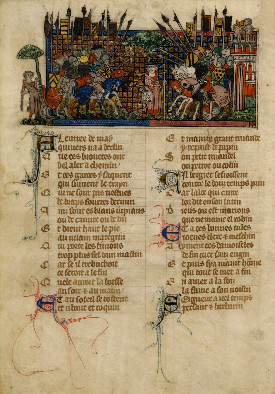 'Le Roman de la Rose'dan Annezin savaşı by Unknown artist