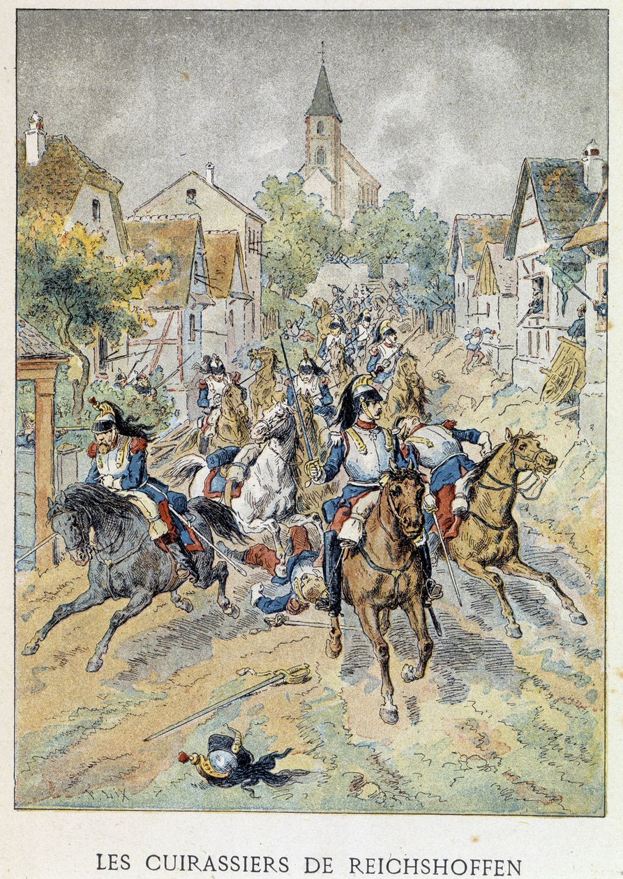 Reichshoffen zırhlıları (Froeschwiller Woerth, Froeschwiller-Woerth), 6 Ağustos by Unknown artist