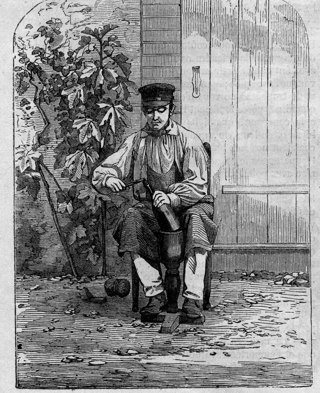 Şampanya şarabının şişelenmesi. 1864