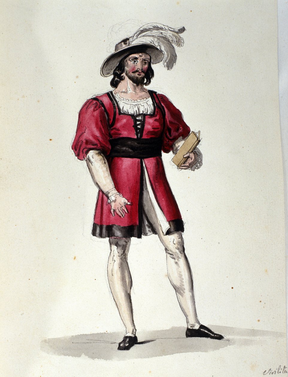 Avusturyalı besteci Franz Xaver Sussmayr'ın (1766-1803) “Il noce di Benevento” balesinde Virilit'i yorumlayan karakter. 19. yüzyılın çizimi by Unknown artist