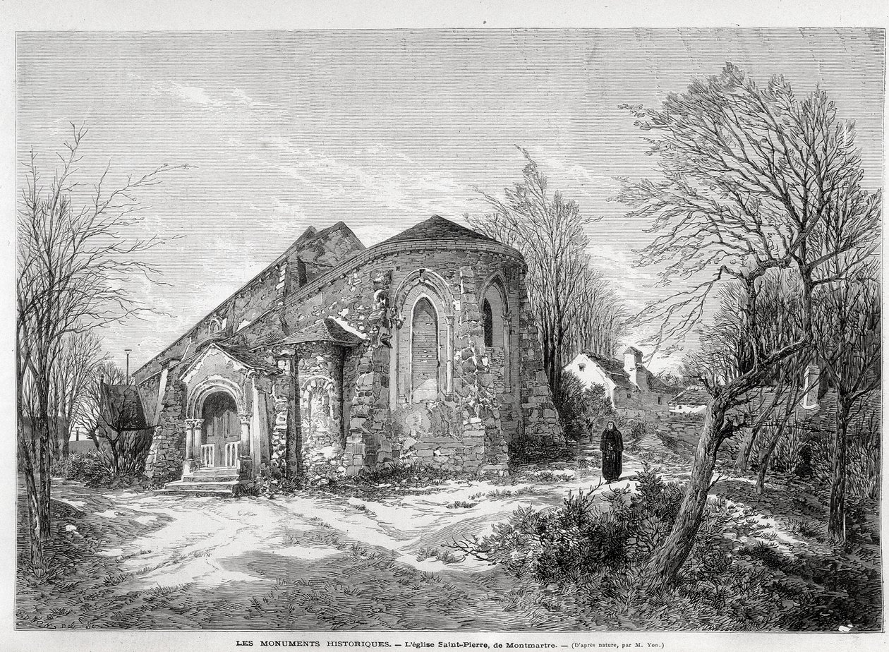 Saint Pierre de Montmartre kilisesi - 05/04/1873 tarihli “” The Illustrated World”de by Unknown artist