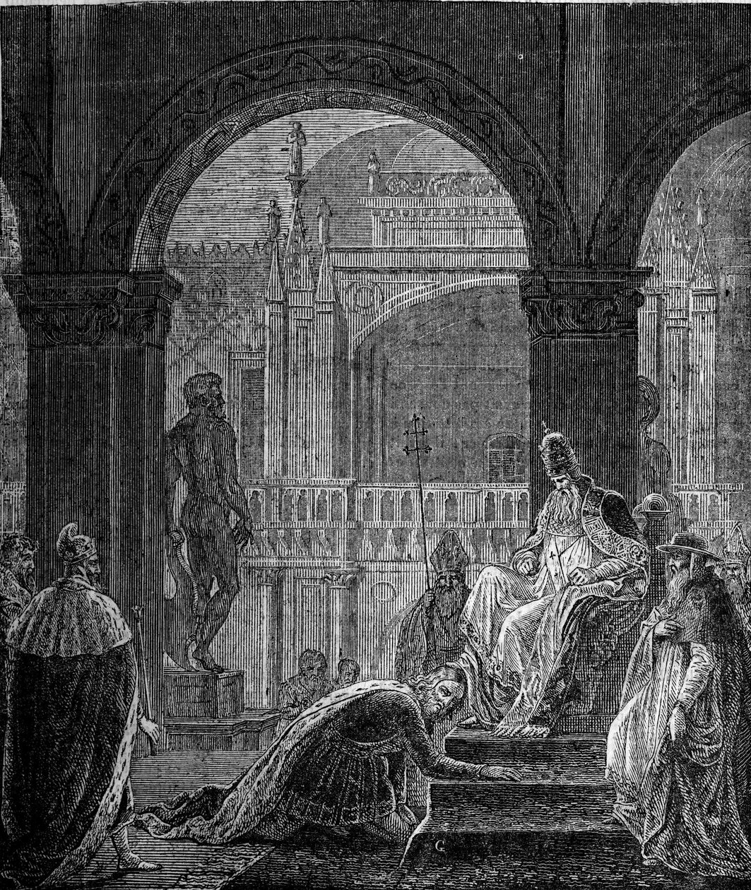 Frederic Barberousse (Federico Barbarossa) ve Papa Alexander III (Alexander, AlessandroIII) (1105-1181) arasındaki çatışma. 1177