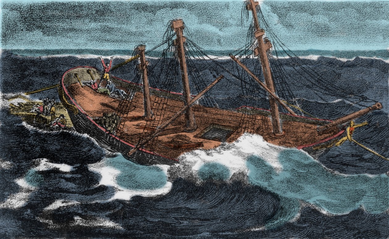 “” Meduse” fırkateyninin salının inşaatı 02/07/1816