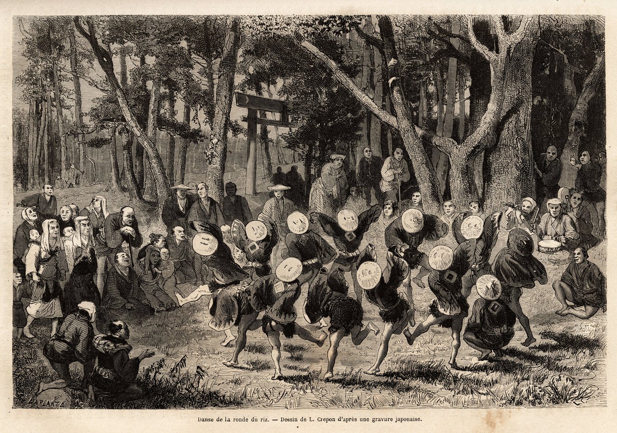 Yılın 10. ayında gerçekleşen pirinç turunun dansı, tahıl ekinleriyle ilgilidir. 1863-1864
