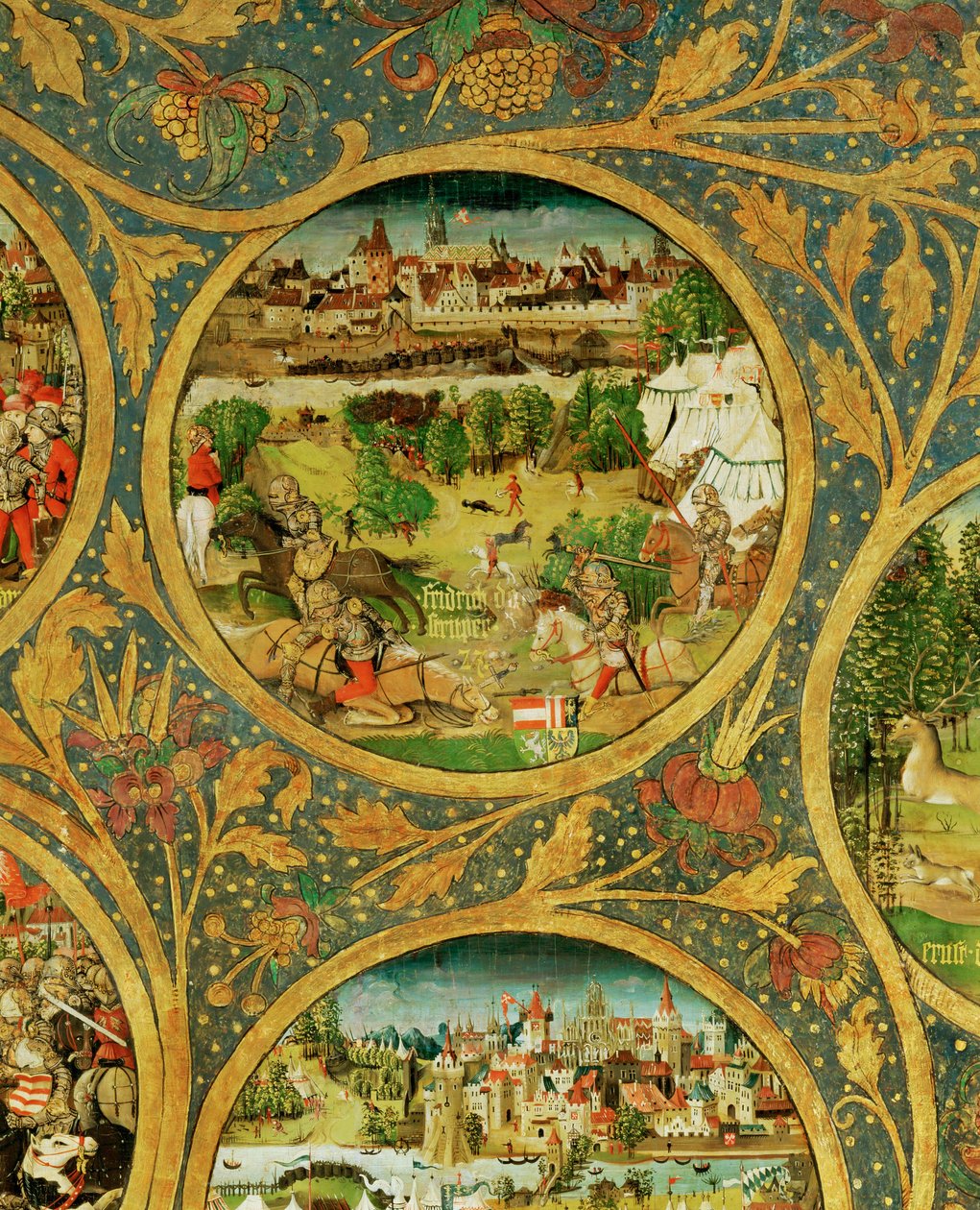 "Ostarrichi "nin ilk hükümdarları olan Babenberg Margrave ve Düklerinin soy ağacı by Unknown Artist