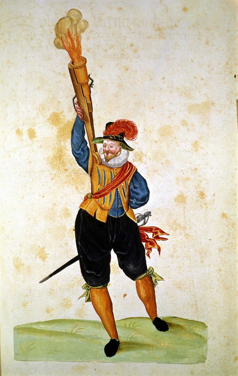 İlk ateşli silahlar: “Piroteknik, Silahlar ve Tahkimatlar El Kitabı”ndan by Unknown artist